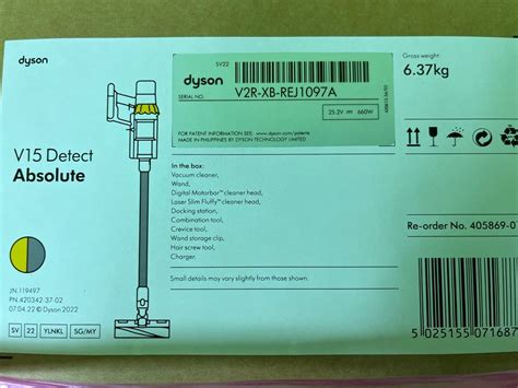 Dyson V15 detect absolute with free-standing charging dock, TV & Home ...
