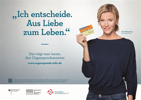 Plakatmotive Organspendekampagne Bundesgesundheitsministerium