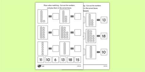 Free Tens And Ones Cut And Paste Activity Teacher Made