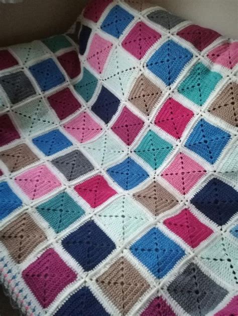 Coperta Di Uncinetto Fatta A Mano Etsy Coperte Fatte All Uncinetto