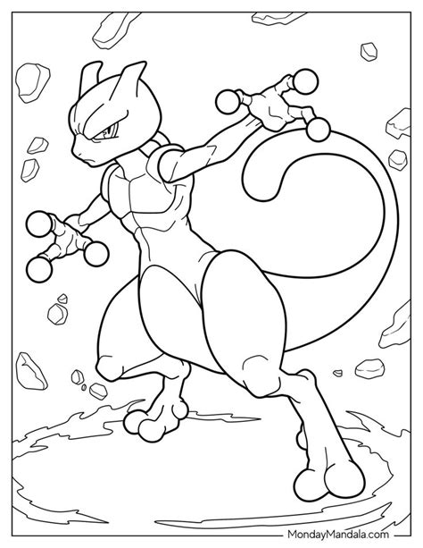 Mewtwo Coloring Pages Free Pdf Printables Coloring Sheets