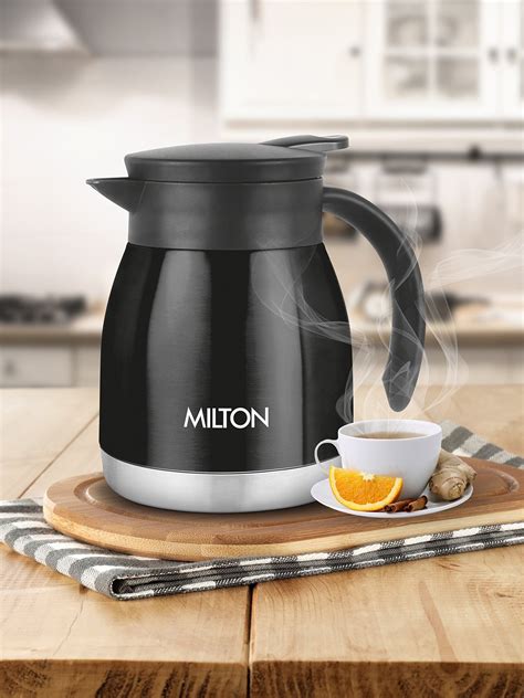 Buy Milton Bistro Black Thermosteel Hours Hot And Cold Carafe Ml Water Bottle For