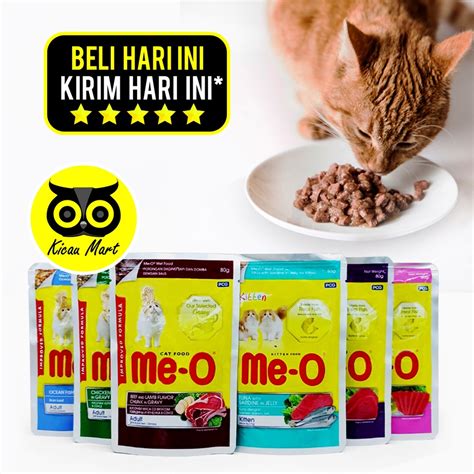 Jual Me O Wet Food Kitten Adult 80 Gram Cat Snack Premium Cat Treats