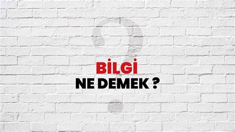 Bilgi Ne Demek Ne Anlama Gelir Bilgi Kelimesi TDK Sözlük Anlamı Nedir