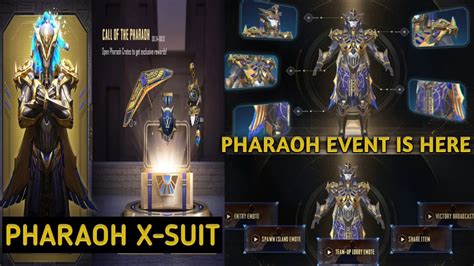 PHARAOH X SUIT IN PUBG MOBILE FIRST LOOK TRAILER NEW EVENT FULL DETAIL