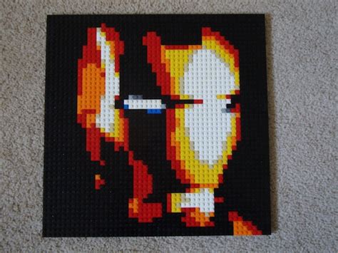 Items similar to Iron Man Custom Lego Mosaic on Etsy