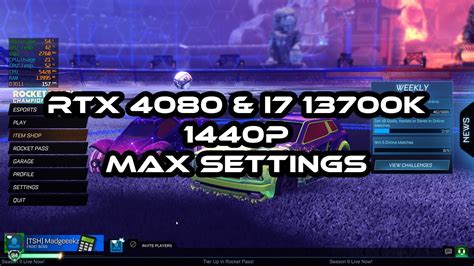 Rtx I K Rocket League Max Settings Uncapped P