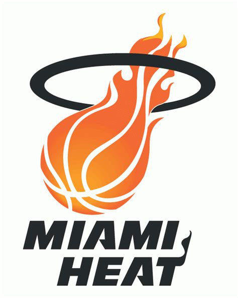 Miami Heat Primary Logo (1989) - A basketball on fire going through a ...