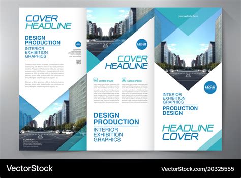 Brochure 3 fold flyer design a4 template Vector Image