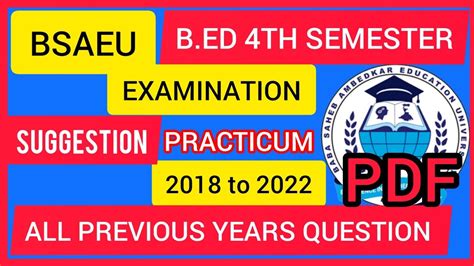 B ED 4TH SEMESTER PREVIOUS YEAR QUESTION BSAEU WBUTTEPA ALL YEAR 2018