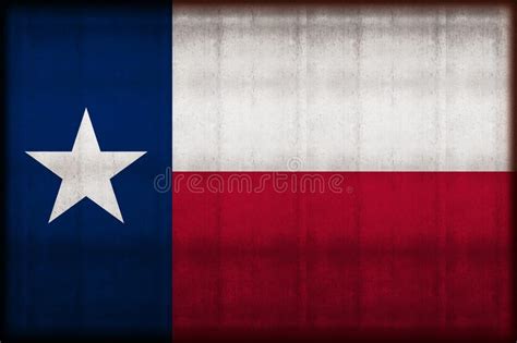 Ejemplo Oxidado De La Bandera De Tejas Stock de ilustración