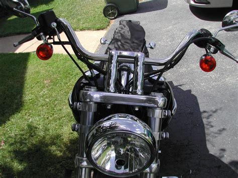 New Pullback Risers On My Glide Pics Harley Davidson Forums