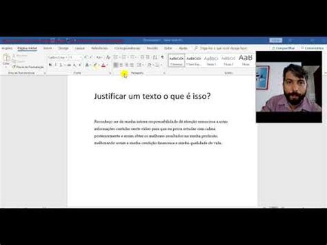 O Que Justificar Um Texto Youtube