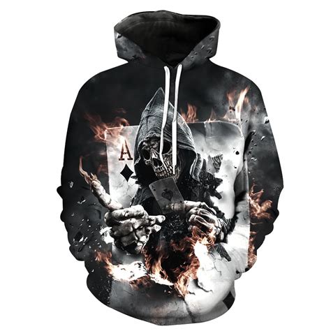 Ywsrlm Skulls Sweatshirts Menwomen Thin Fashion 3d Hoodies Print