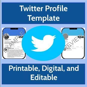 Twitter Profile Template by MrJolivette | TPT