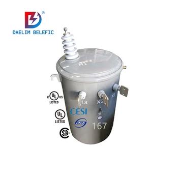 Daelim Single Phase Oil Pole Mounted Distribution Transformer Kva