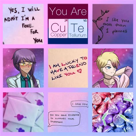 Romantic Chemistry Moodboard Free To Use With Credit Danganronpa