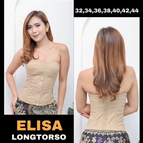Jual Long Torso Dalaman Kebaya Korset Katun Bustier Cream Nude Kota Denpasar Ex