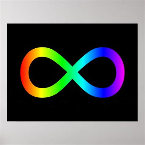 Póster Símbolo Del Infinito Del Arco Iris Zazzle Es