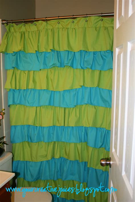 Creative Juices: My 9.00 Ruffle Shower Curtain