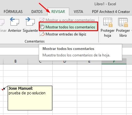 Mostrar U Ocultar Comentarios En Excel Pc Soluci N