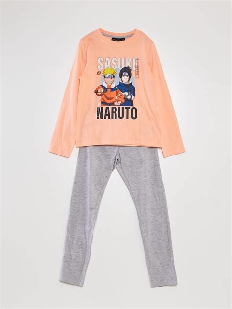 Conjunto De Pijama Con Camiseta Pantal N Naruto Piezas