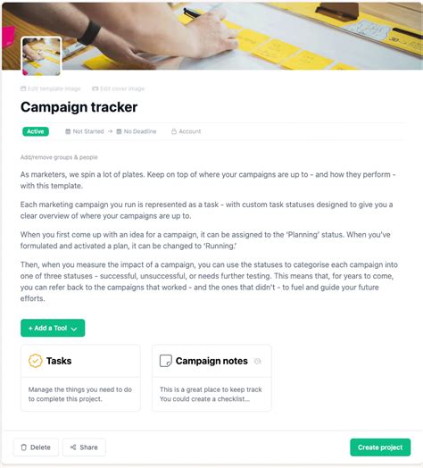 Campaign Tracker Template Project Co