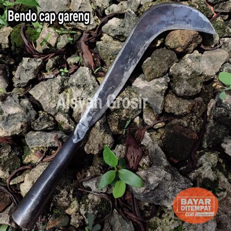 bendo gagang besi cap gareng bendo golok melengkung pembelah bambu