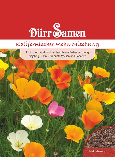 Kalifornischer Mohn Mischung Mohnsamen von Dürr Samen