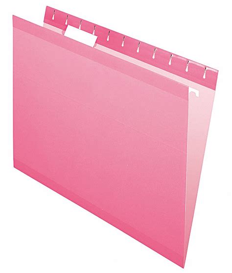 Pendaflex Hanging File Folders Pink Pk K Pfx Pin Grainger