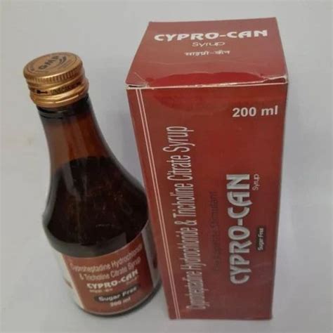 Cyproheptadine Hydrochloride Tricholine Citrate Syrup Ml At Rs