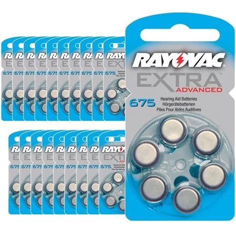 120 Piles Auditives Rayovac 675 Extra Advanced Pile Auditive PR44