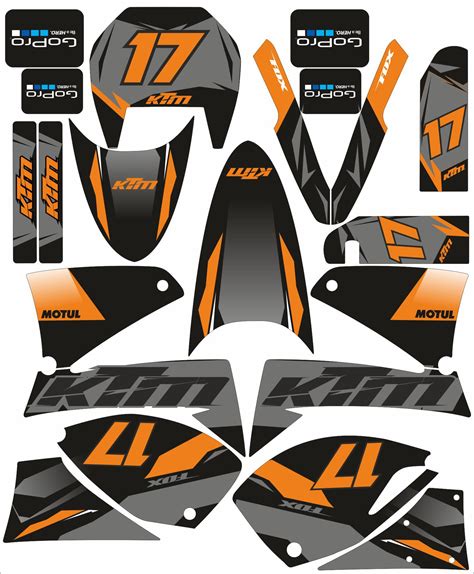 Kit déco KTM 640 LC4 Factory Orange Boutique Kit Déco Moto