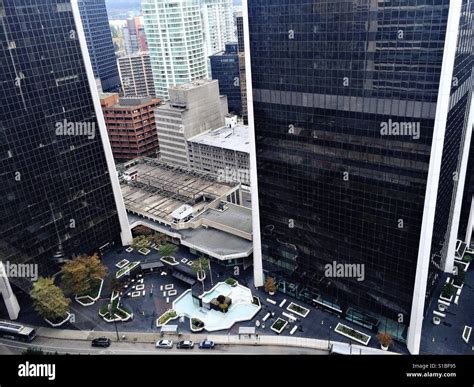 View at downtown Vancouver, BC, from the hotel window Stock Photo - Alamy