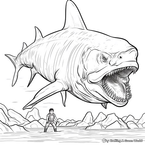 Megalodon Ausmalbild - Megalodon Coloring Pages - Free & Printable!