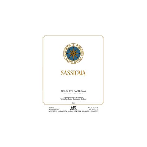 2020 Tenuta San Guido Bolgheri Sassicaia DOC Medium Plus