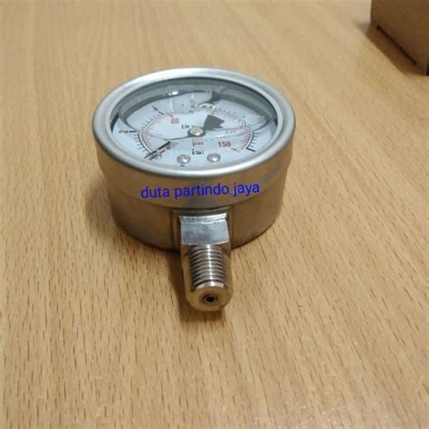 Jual Pressure Presure Gauge Raket Full Stainless 2 5 Inch 100 Bar 1500