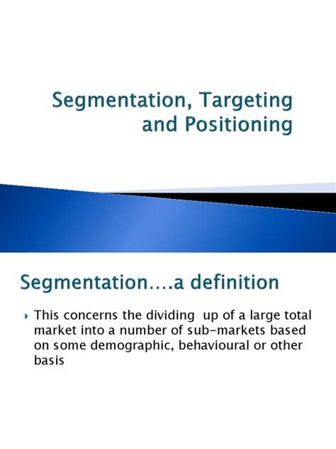 Pdf Segmentation Targeting And Positioningmar Ppt Dokumen Tips