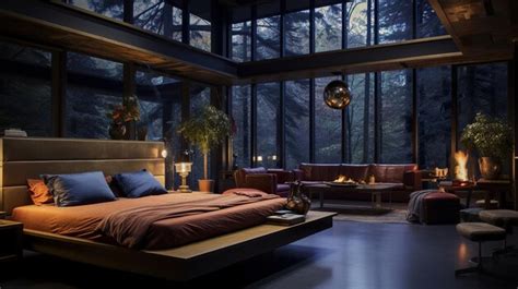 Premium Ai Image Luxurious Modern Bedroom