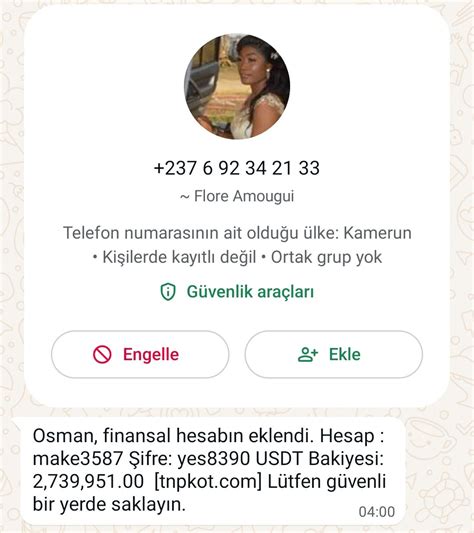 Whatsapp Tnpkot Adresinden Bilinmeyen Numaradan Gelen Mesaj