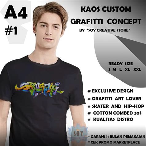 Jual Baju Kaos Tshirt Custom Sablon Printing Grafitti Graffiti