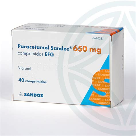 Paracetamol Sandoz Efg 650 Mg 40 Comprimidos Farmacia Jiménez