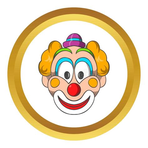 Icono Principal Del Payaso Estilo Del Esquema Ilustración del Vector