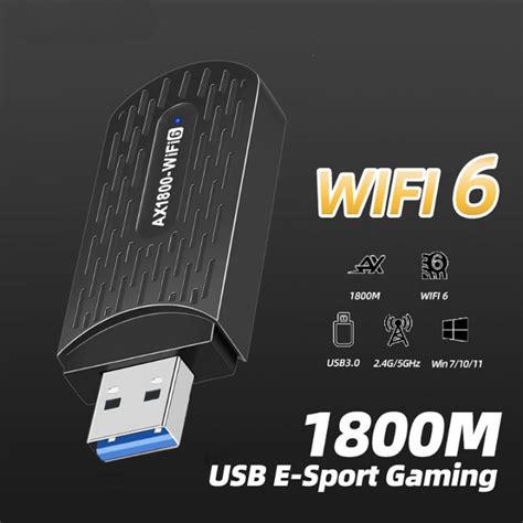 Wifi 6 Usb Adapter 1800mbps 24g5ghz Dual Band 80211ax Wireless Wi Fi