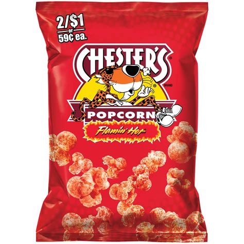 Chesters Flamin Hot Popcorn 875 Oz Bag