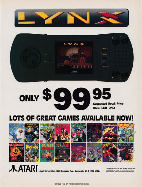 Atari Lynx Advert From Electronic Gaming Monthly Issue 22 May 1991