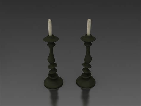 D Model Candle Holder Turbosquid