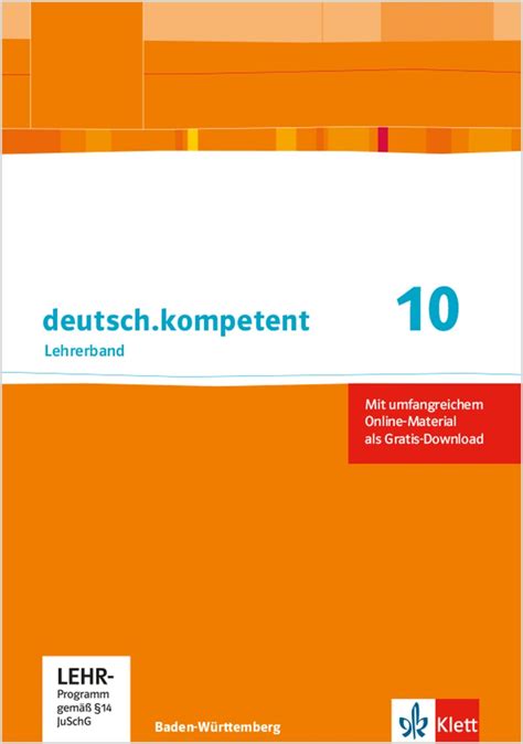 Ernst Klett Verlag Deutschkompetent 10 Ausgabe Baden Württemberg