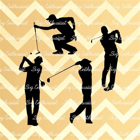 Golfer Silhouette Svg Golfer Svg Golfing Svg Golf Svg Golf Etsy