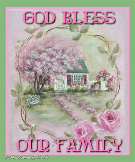 God Bless Our Family | Rose painting, Chic wall art, Shabby chic wall art